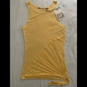 Tops, CHELSEA & VIOLET, size S, color yellow